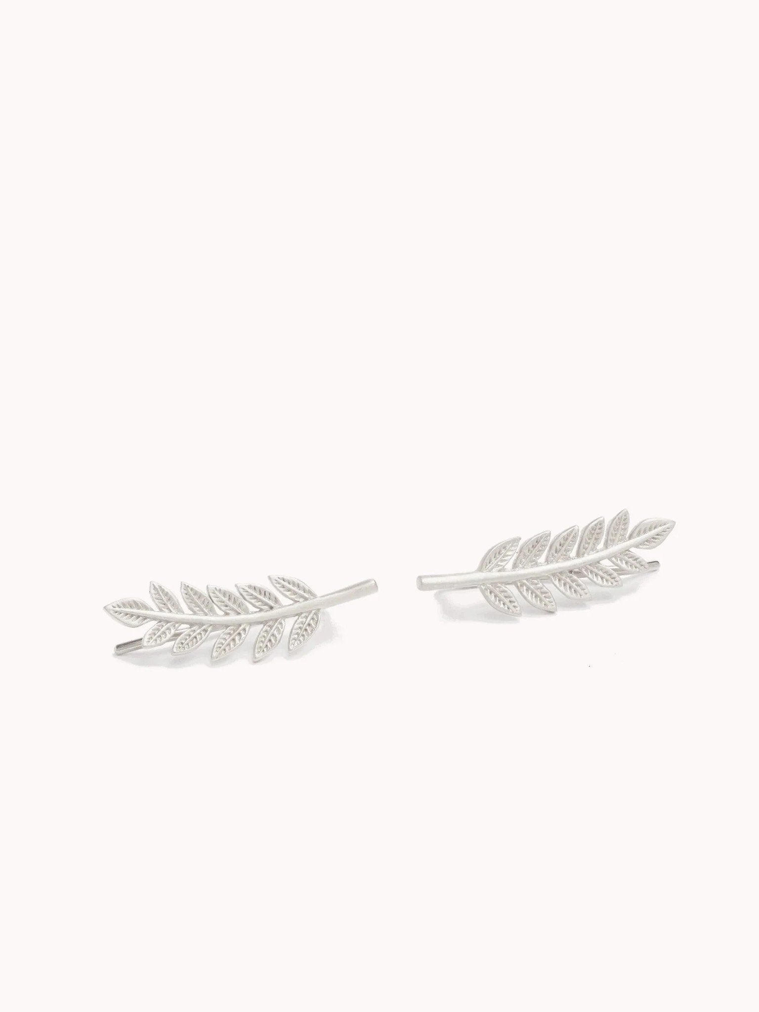 Diantha Leaf Ear Climber Earring - 925 Silver MattePairBackUpItemsChristmas GiftLunai Jewelry