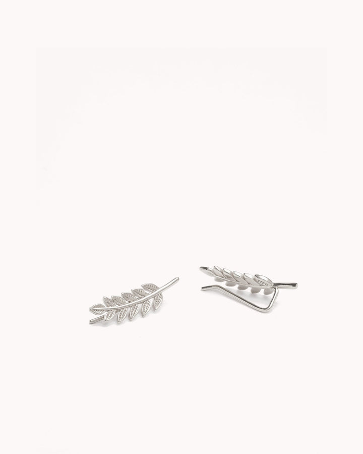Diantha Leaf Ear Climber Earring - 925 Sterling SilverPairBackUpItemsChristmas GiftLunai Jewelry