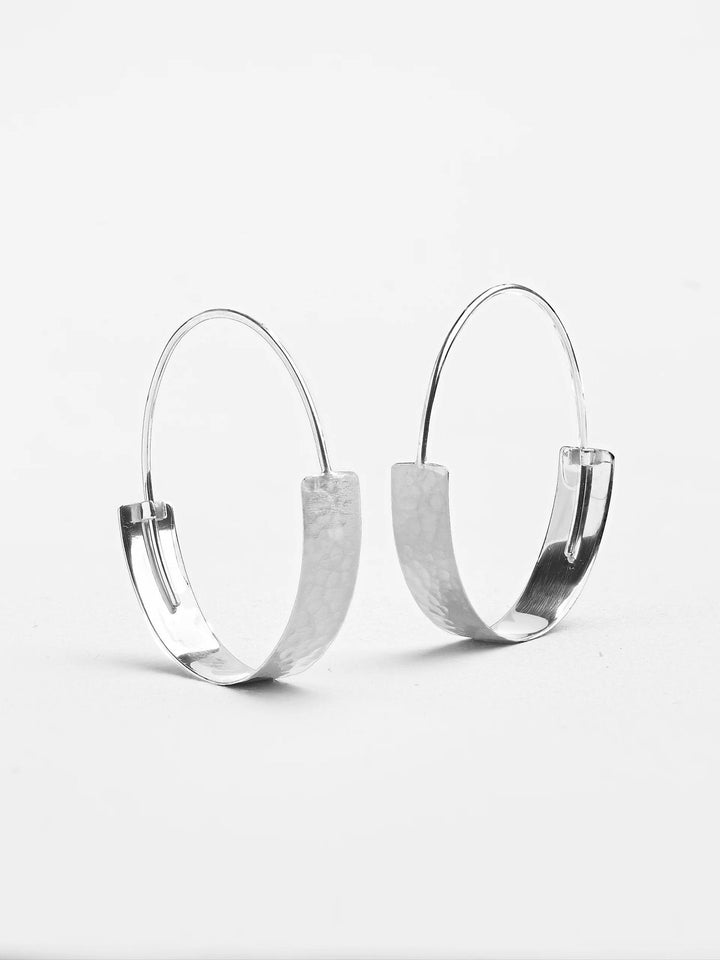 Here Silver Hoop Earrings - 925 Silver Mattebest selling itemsBoho EarringsLunai Jewelry