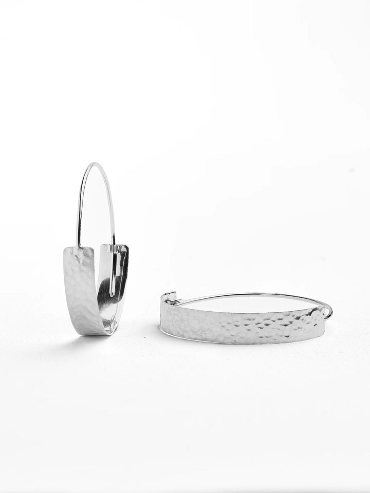 Here Silver Hoop Earrings - 925 Silver Mattebest selling itemsBoho EarringsLunai Jewelry