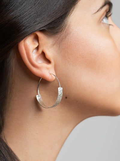 Here Silver Hoop Earrings - 925 Silver Mattebest selling itemsBoho EarringsLunai Jewelry