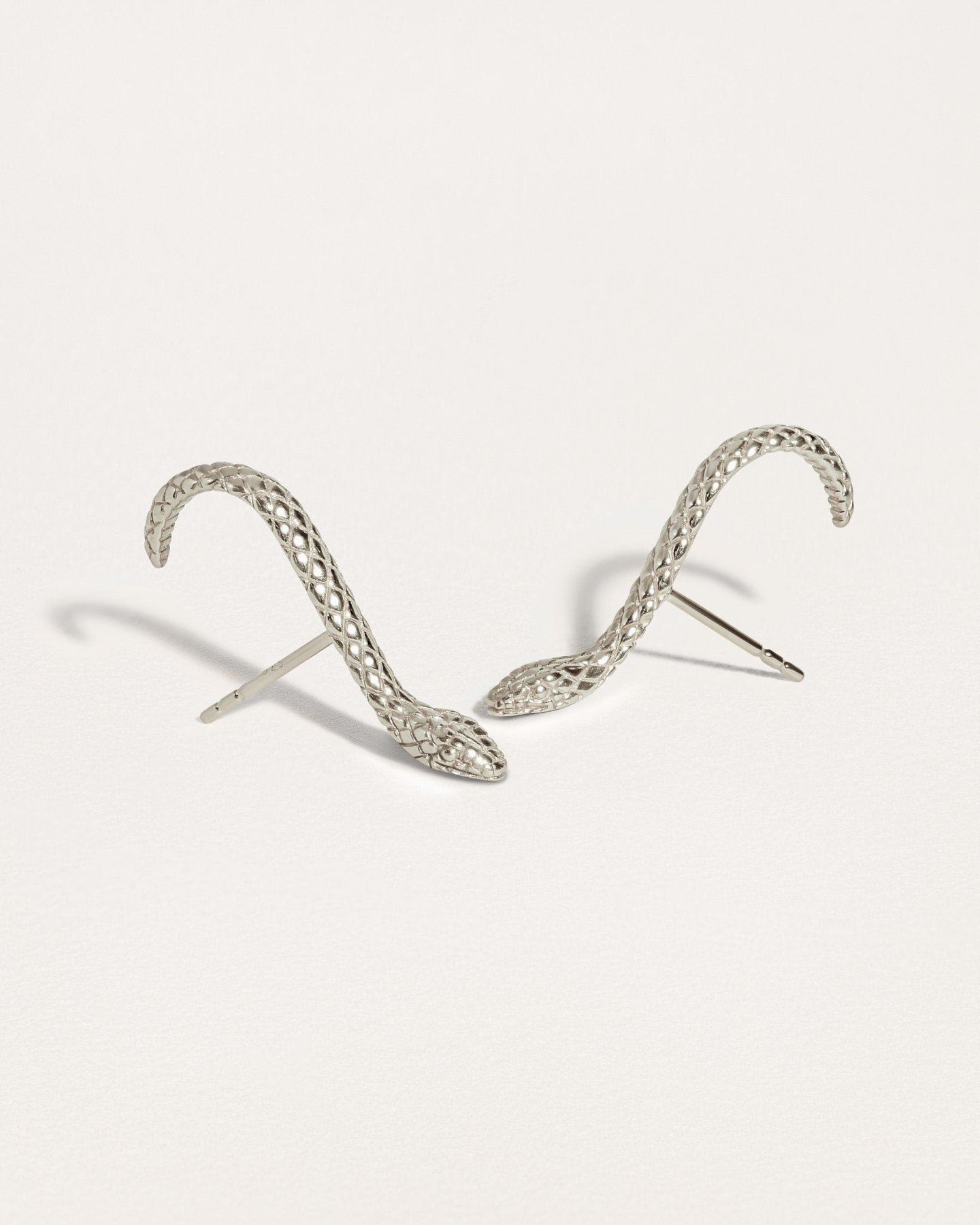 Sterling Silver Snake Earrings for Men: Edgy Jewelry - St Silver ShinyPairAnimal earringscuff earringsLunai Jewelry