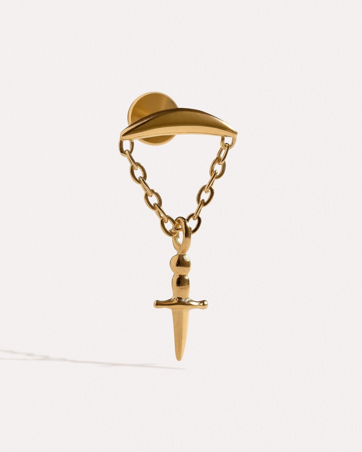 Sword Flat Back Piercing – Dagger Helix Cartilage