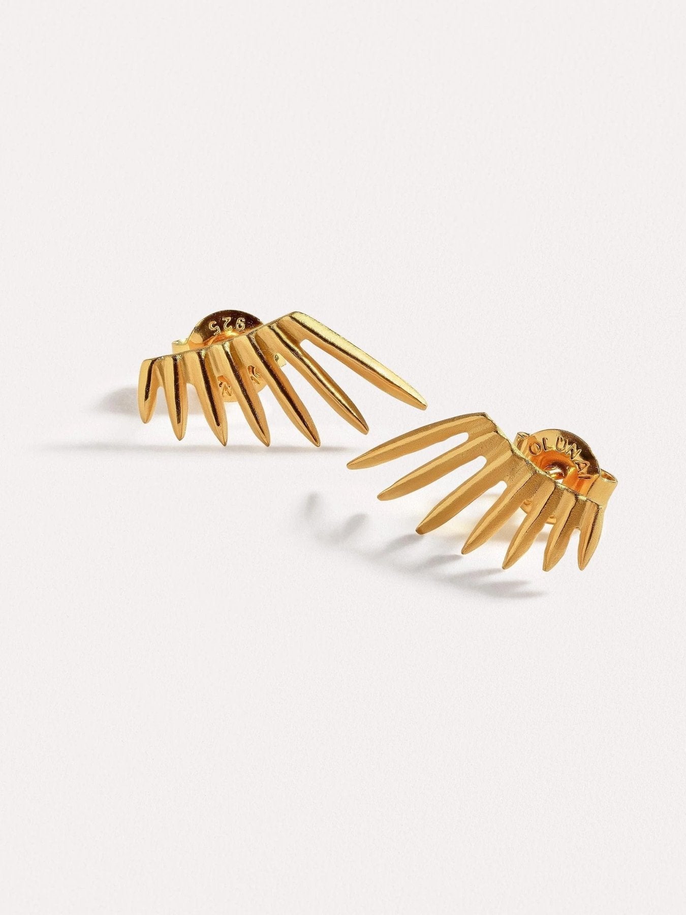 Lyra Sunburst Studs - 24K Gold Platedboho gold studsdainty studsLunai Jewelry
