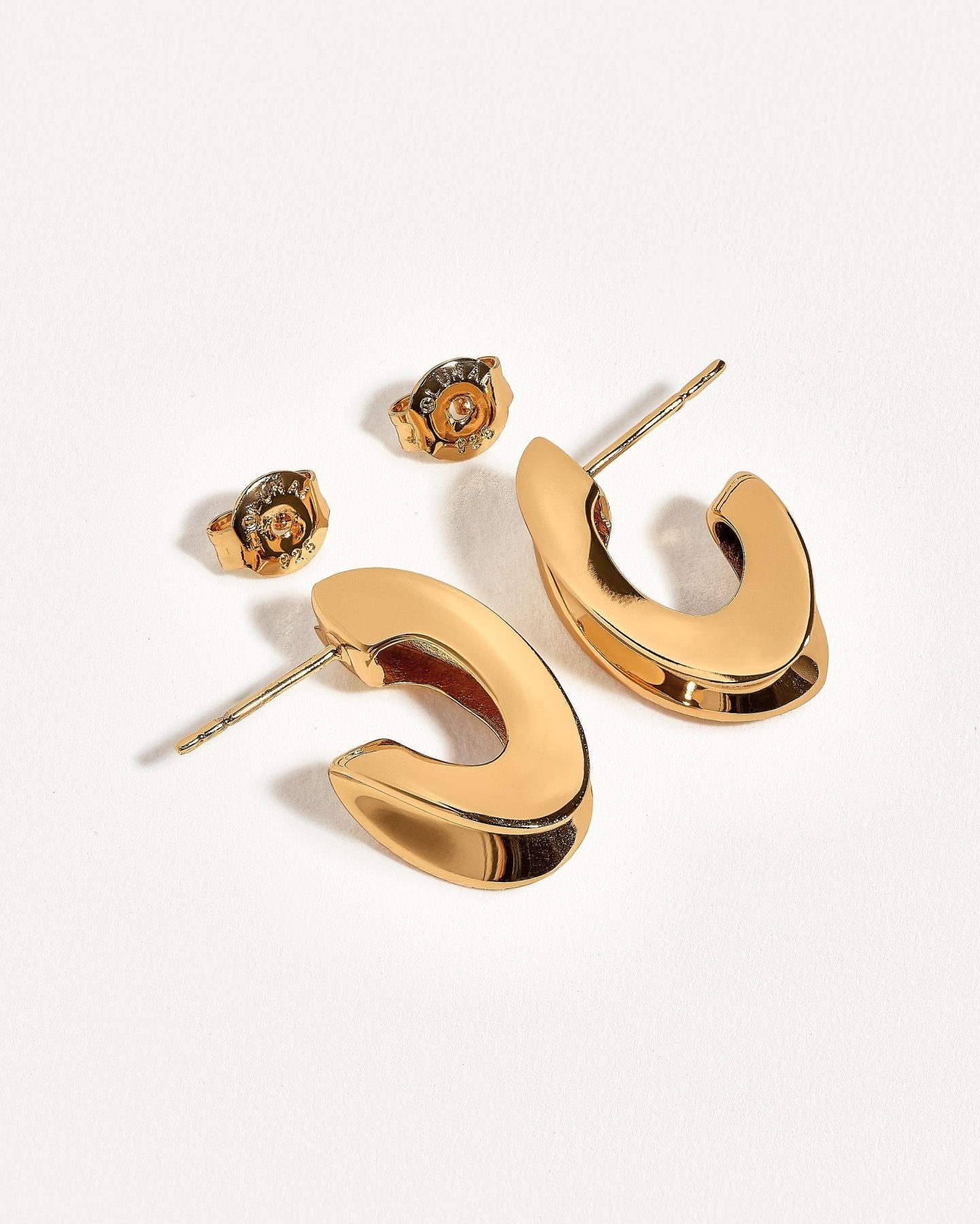 Arne Gold Oval Hoop Earrings - ALLbold hoop earringsLunai Jewelry