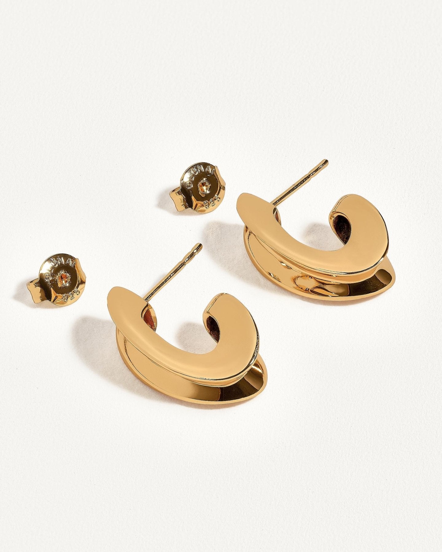 Arne Gold Oval Hoop Earrings - ALLbold hoop earringsLunai Jewelry