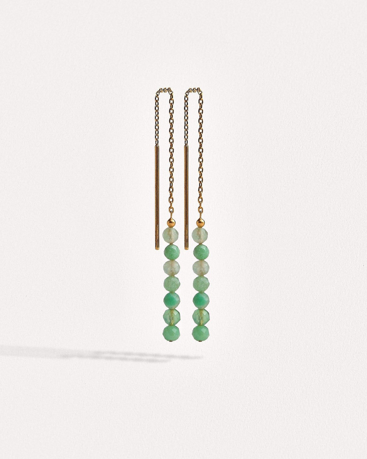 Alas Green Tourmaline Chain Earrings - Green Tourmaline80MMALLBackUpItemsLunai Jewelry