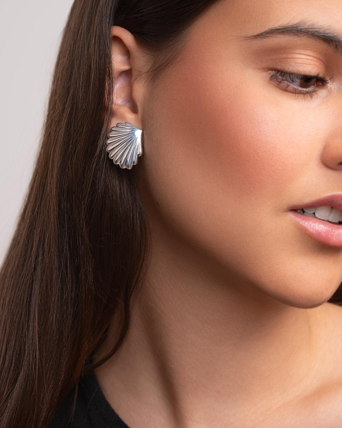 Venus Silver Shell Studs - Sterling SilverALLBackUpItemsLunai Jewelry