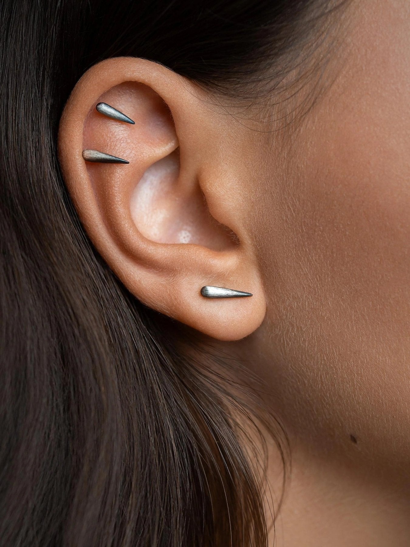 Sally Tusk Stud - 10 mm 925 SilverFlat Back 18g/5mm16g cartilageALLLunai Jewelry