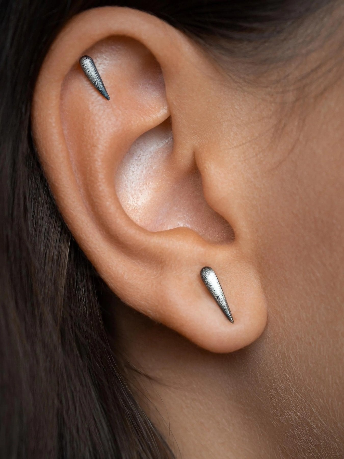 Sally Tusk Stud - 10 mm 925 SilverFlat Back 18g/5mm16g cartilageALLLunai Jewelry