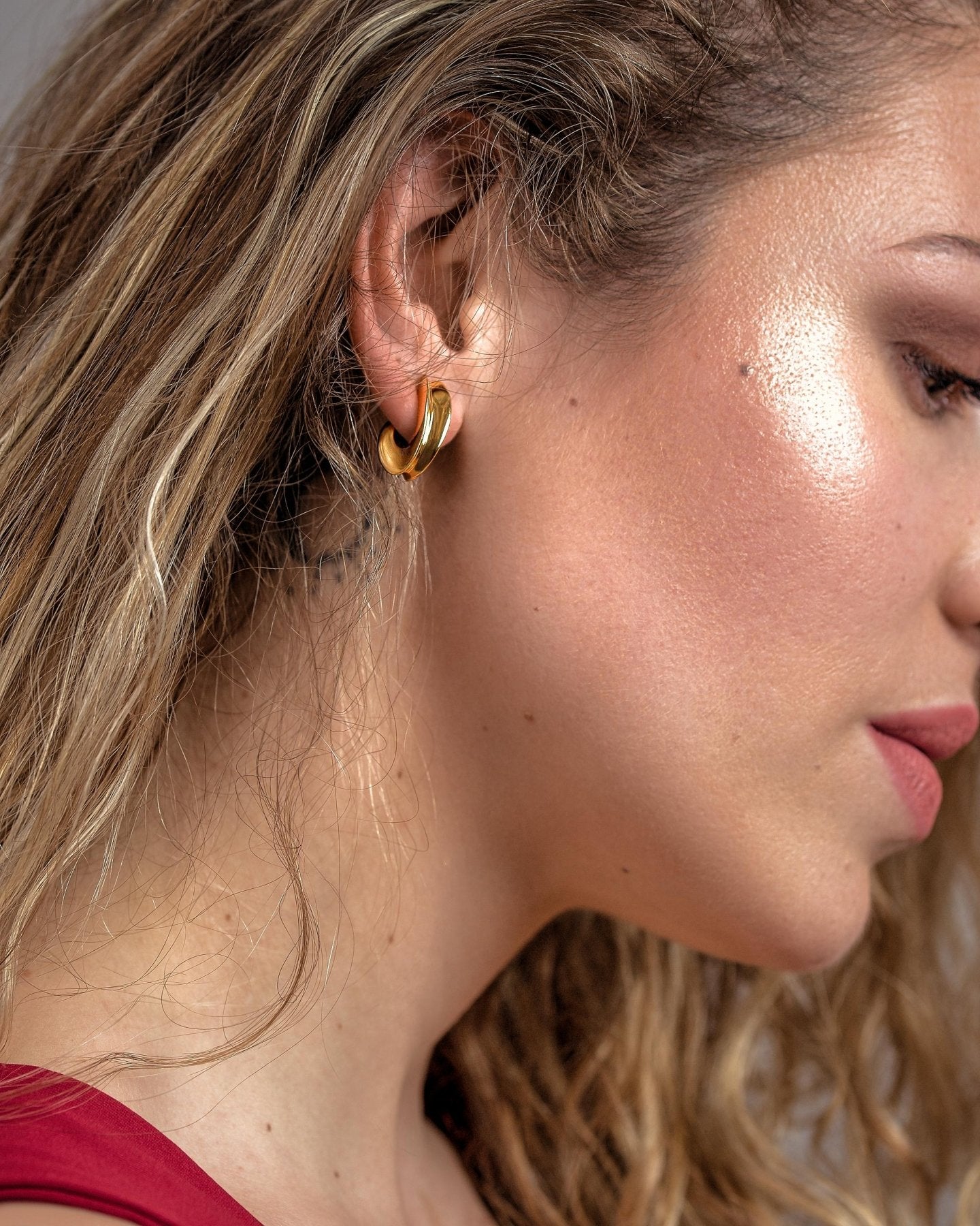 Neda Chunky Hoops - 24k Gold PlatedALLBackUpItemsLunai Jewelry