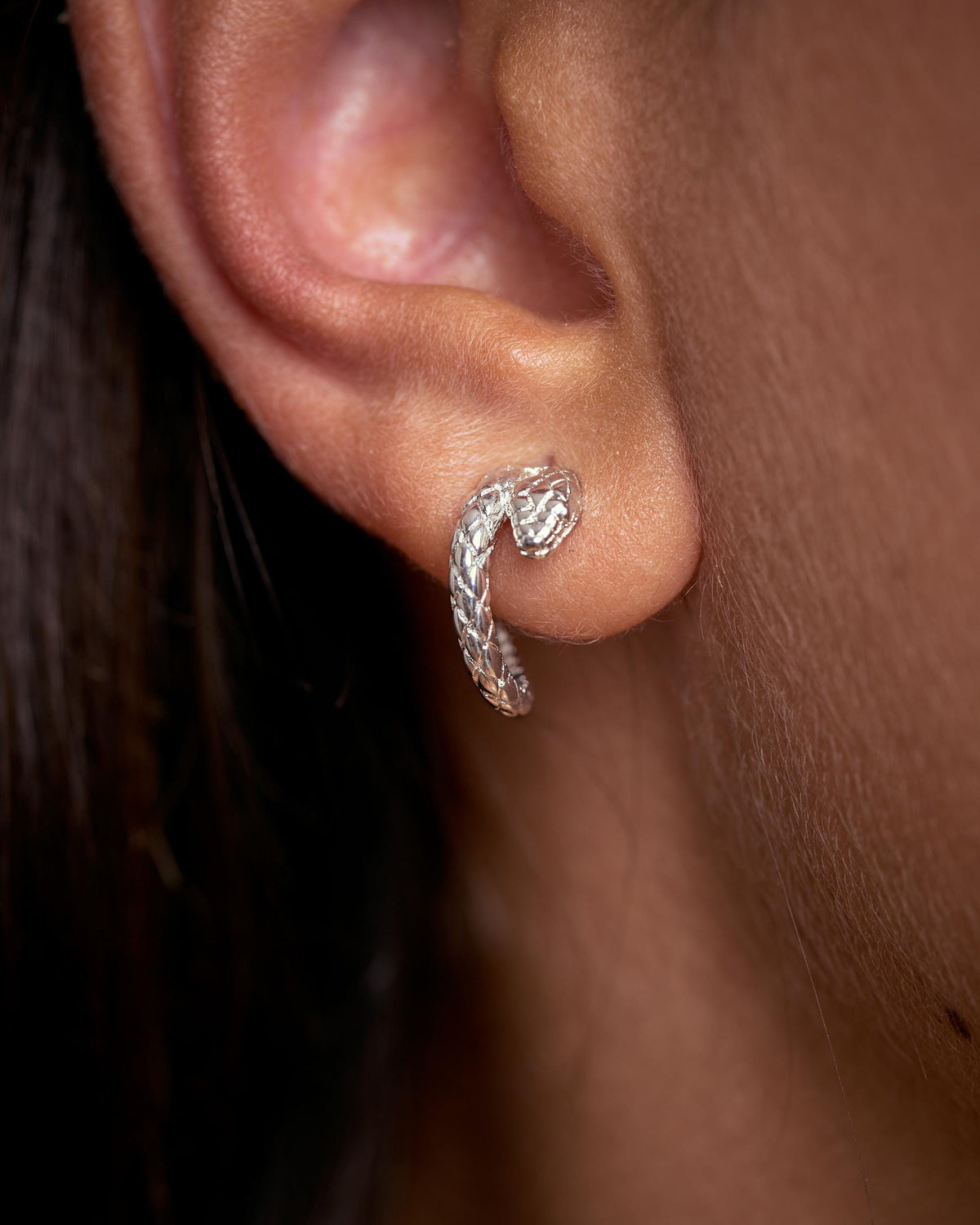 Caley Snake Hoops - SilverALLBackUpItemsLunai Jewelry