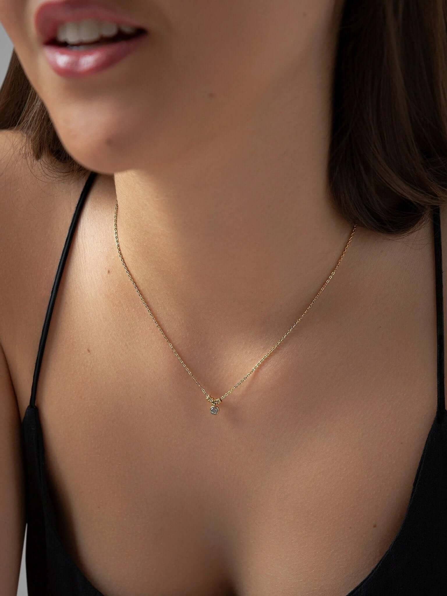 Labradorite Birthstone Necklace - 19.7MoonstoneBirthstone necklaceChain necklaceLunai Jewelry