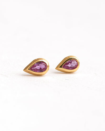 Lita Minimalist Gemstone Earrings - Amethist Zirconamethist earringsBirthstone EarringsLunai Jewelry