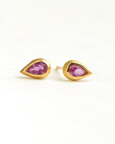 Lita Minimalist Gemstone Earrings - Pink Tourmalineamethist earringsBirthstone EarringsLunai Jewelry