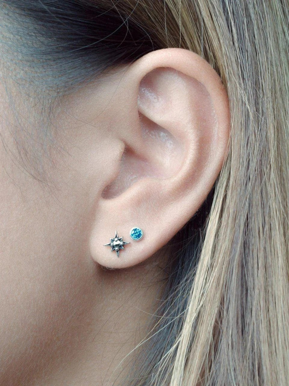 Marit Stud Earrings - Oxidized SilverBackUpItemsBridal EarringsLunai Jewelry