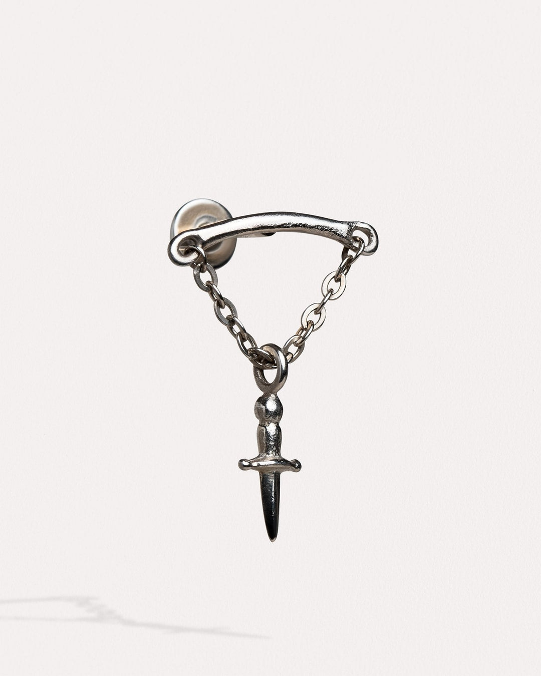 Olly Helix Sword Flat Back Earrings - 925 Silver OxideFlat Back 16GAbody jewelrycute earringsLunai Jewelry