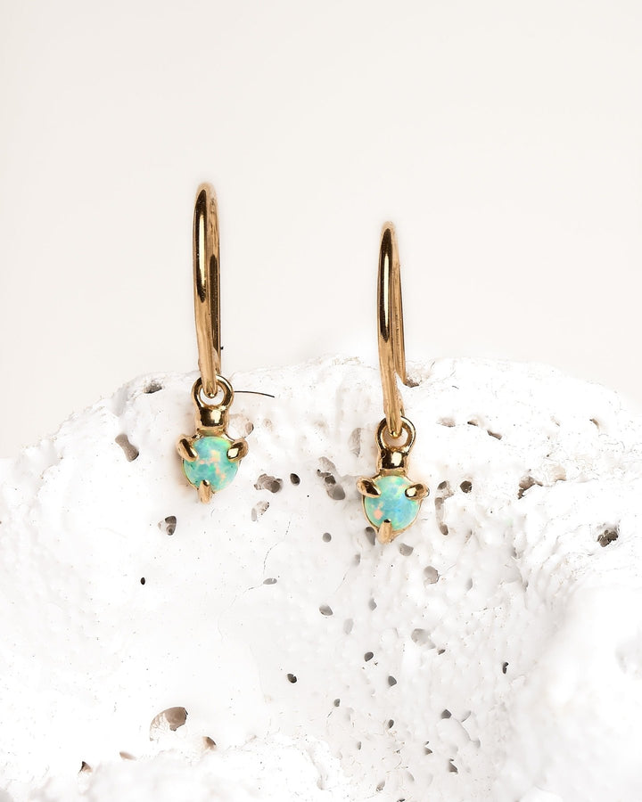Opal Dangle Earrings - 24K Gold PlatedALLBackUpItemsLunai Jewelry