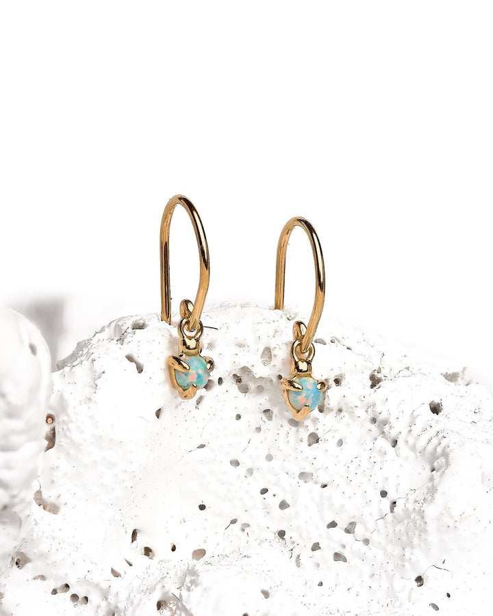 Opal Dangle Earrings - 24K Gold PlatedALLBackUpItemsLunai Jewelry