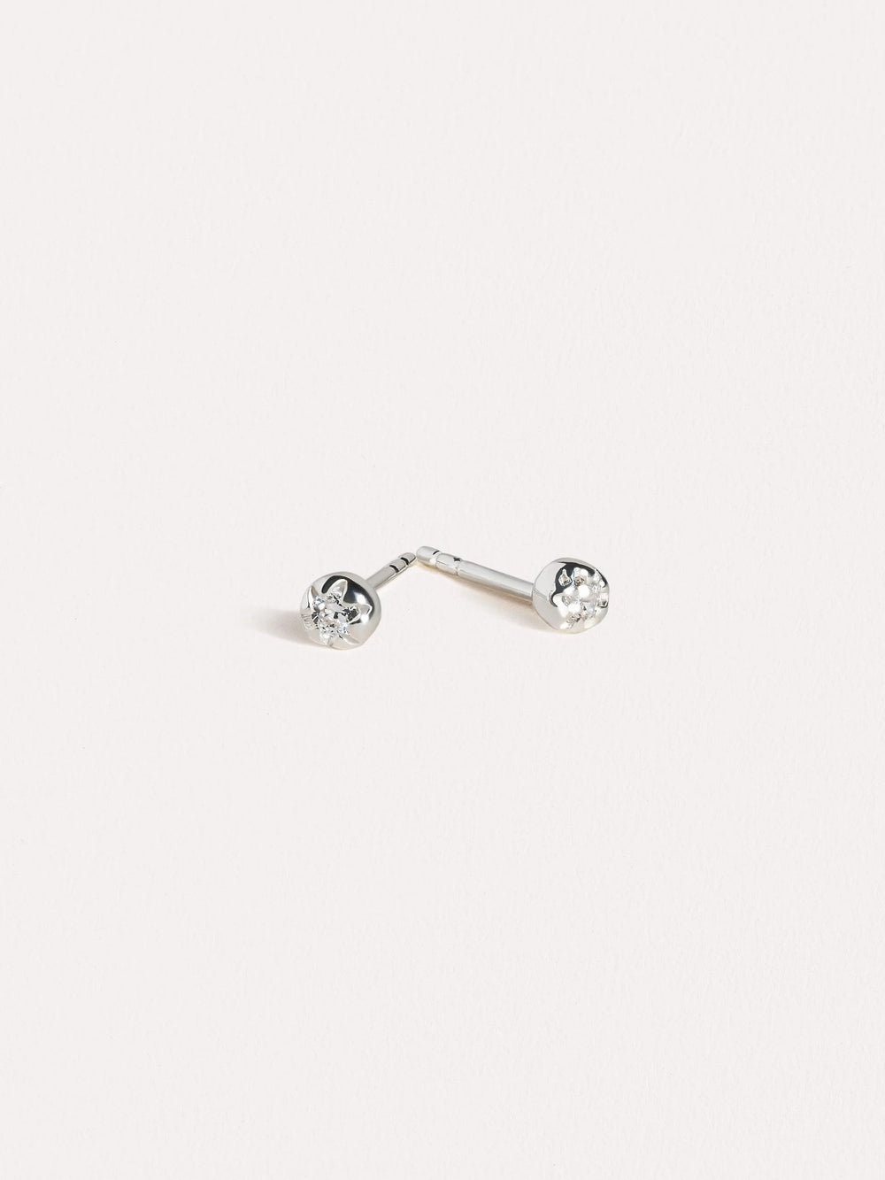 Petite Flower Earrings - 925 Sterling SilverWhite ZirconBackUpItemsBest Friend GiftLunai Jewelry