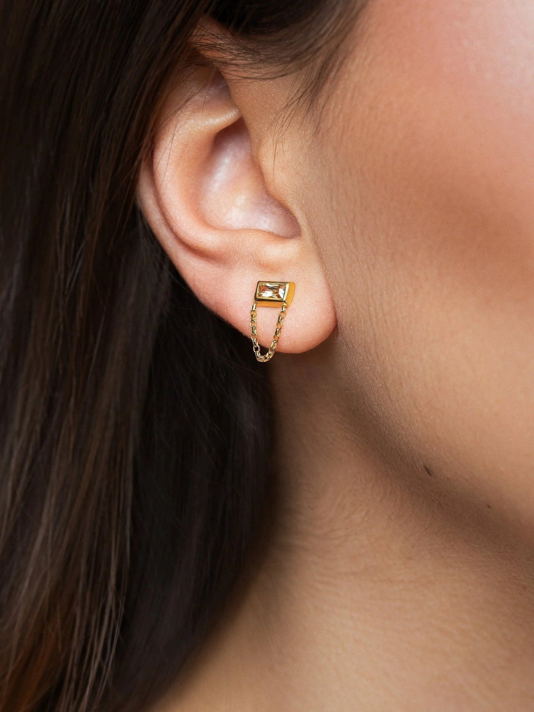 Sirenna Gemstone Stud Earrings - Dark ChampagneAnniversary GiftBoho JewelryLunai Jewelry