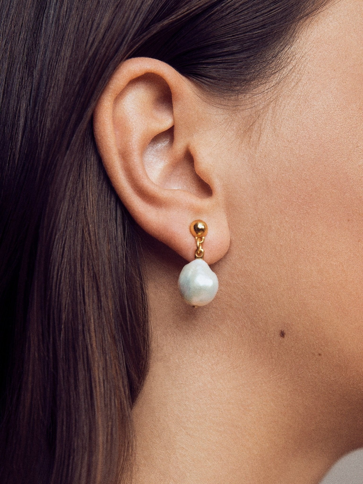 Uttima Baroque Pearl Earrings - Handcrafted Studs