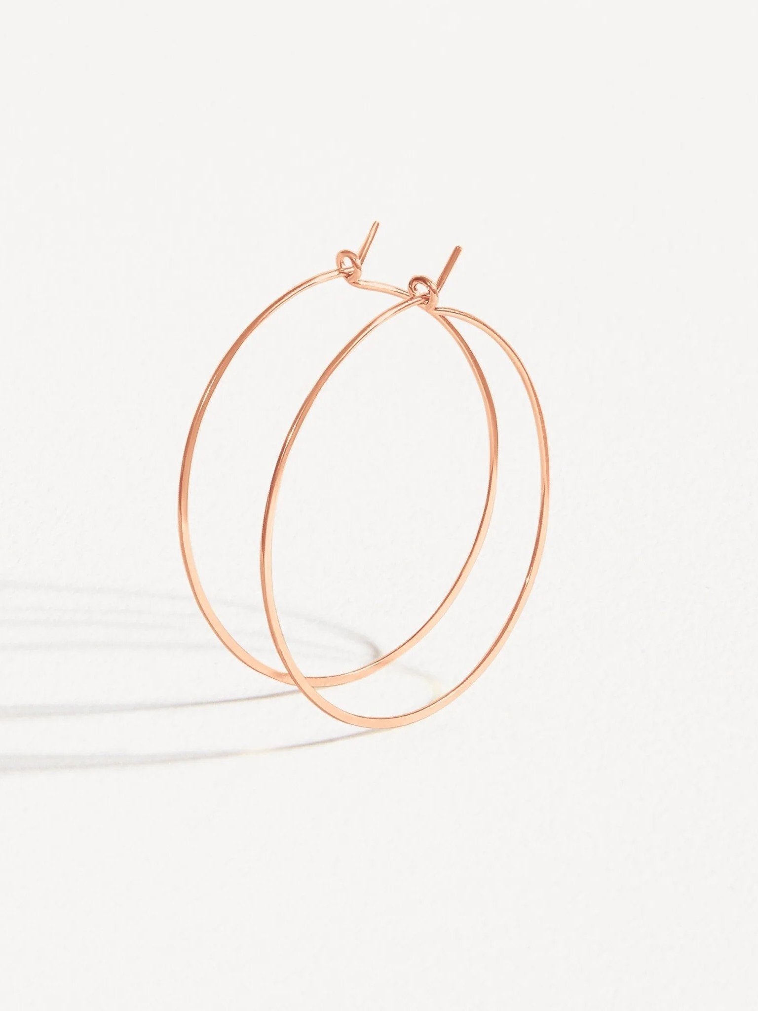 Zamara Large Hoop Earrings - 18K Rose Gold PlatedBackUpItemsBest Friend GiftLunai Jewelry