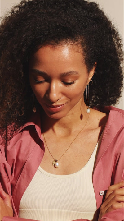 Perla Threader Earrings