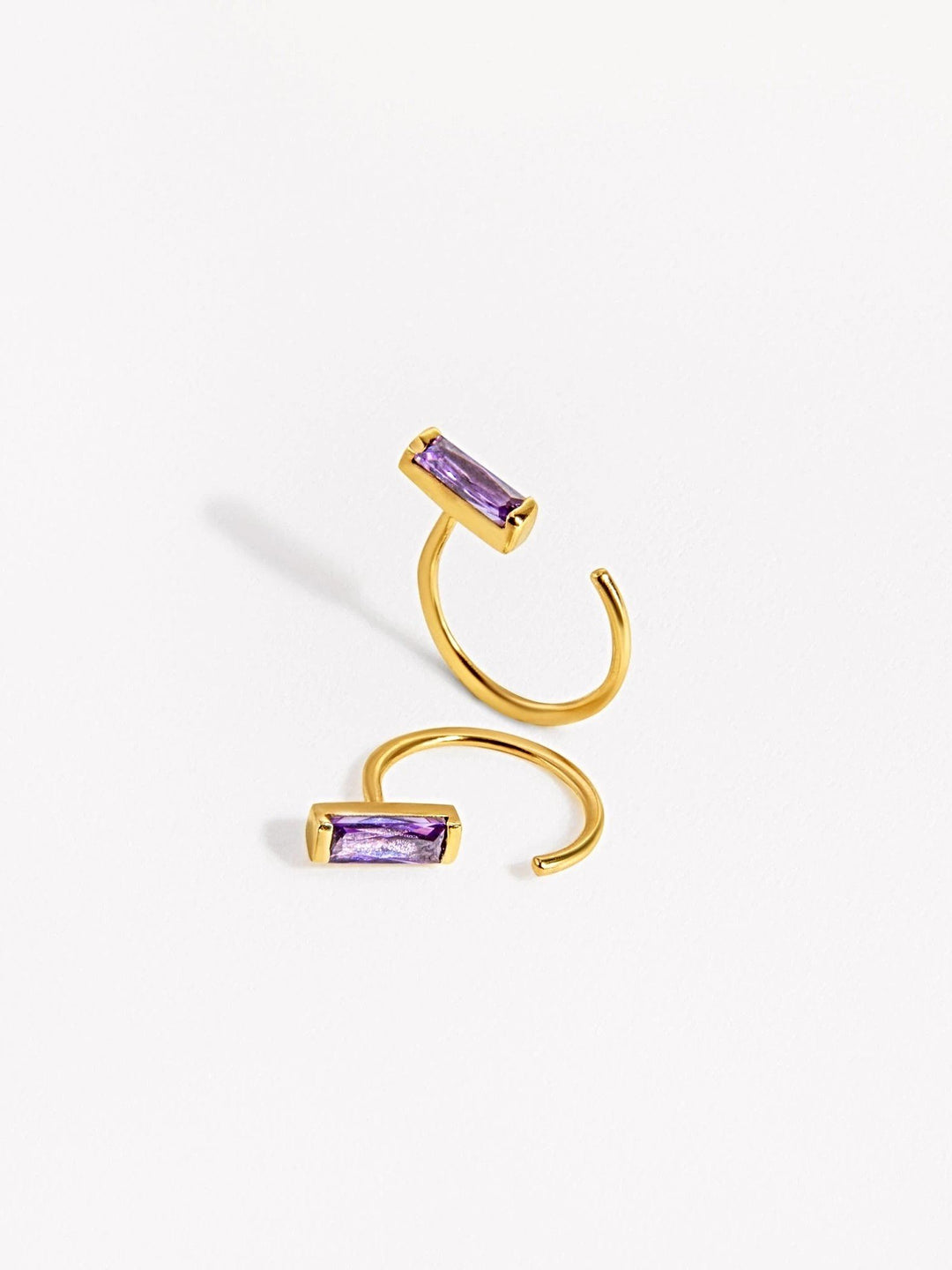 Akemi Hoop Earrings - 24K Gold PlatedAmethyst JewelryBackUpItemsLunai Jewelry