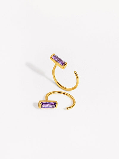 Akemi Hoop Earrings - 24K Gold PlatedAmethyst JewelryBackUpItemsLunai Jewelry