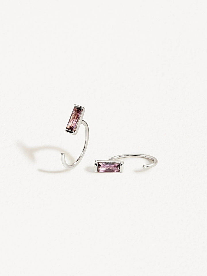 Akemi Hoop Earrings - 925 Sterling SilverAmethyst JewelryBackUpItemsLunai Jewelry
