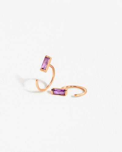 Akemi Hoop Earrings - 18K Rose Gold PlatedAmethyst JewelryBackUpItemsLunai Jewelry