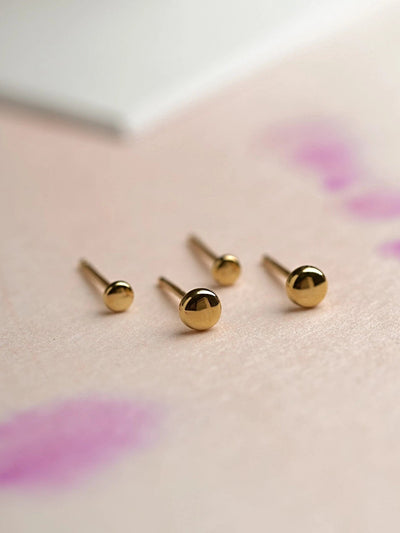 Alabea Dot Stud Earrings - 24K Gold PlatedBackUpItemsCute Stud EarringsLunai Jewelry