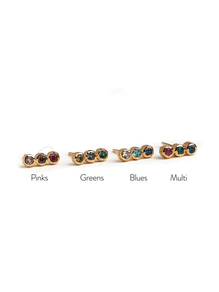 Alior Gold Stud Earrings - GREENSbirthstone earringscool earringsLunai Jewelry