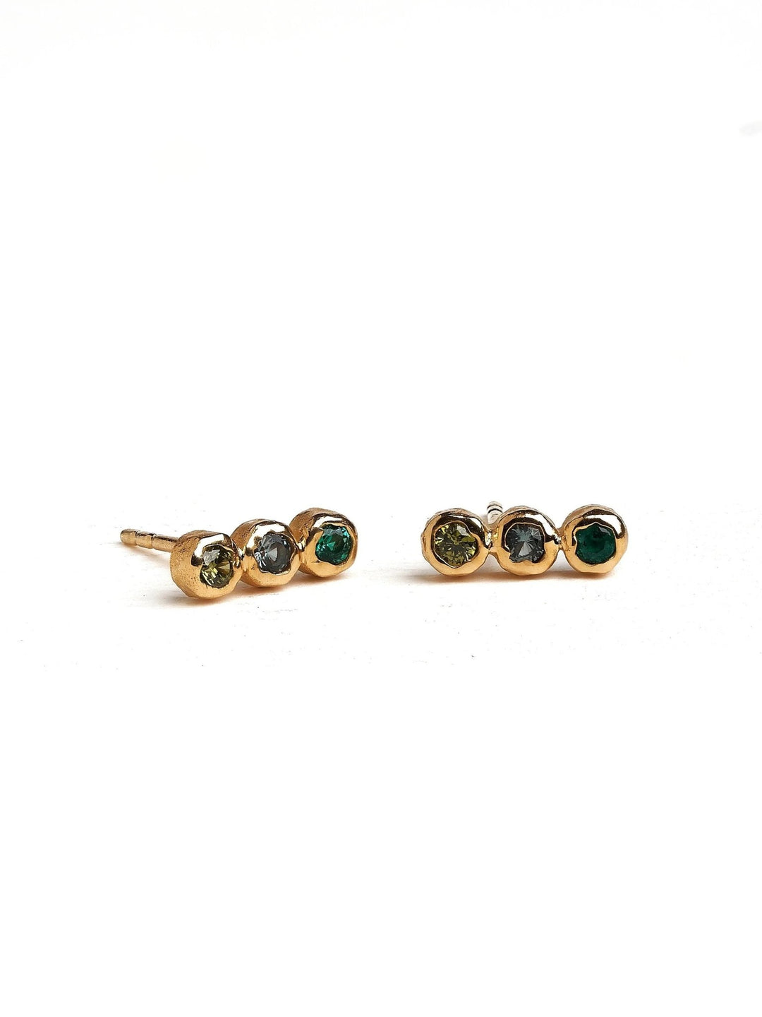 Alior Gold Stud Earrings - PINKSbirthstone earringscool earringsLunai Jewelry