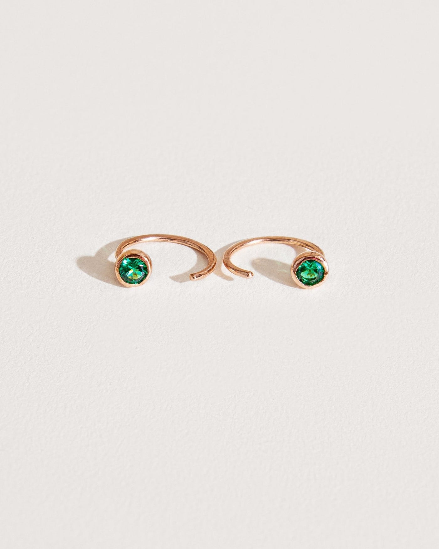 Alma Huggie Hoop Earrings - 18K Rose Gold PlatedBackUpItemsBest Friend GiftLunai Jewelry