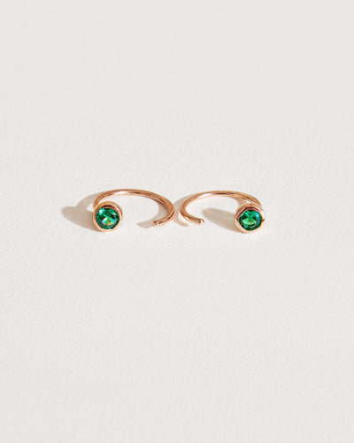 Alma Huggie Hoop Earrings - 18K Rose Gold PlatedBackUpItemsBest Friend GiftLunai Jewelry