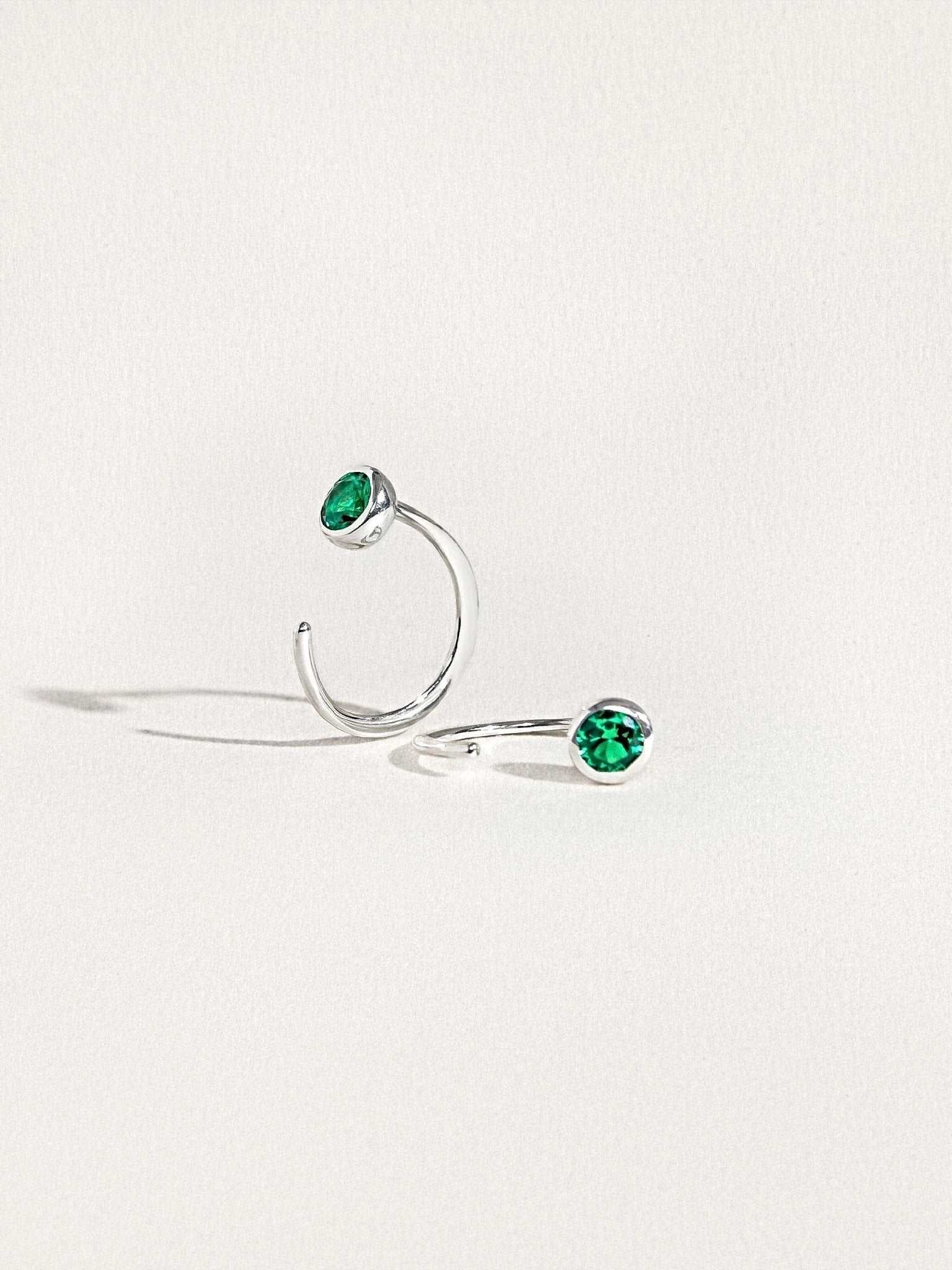 Alma Huggie Hoop Earrings - 925 Sterling SilverBackUpItemsBest Friend GiftLunai Jewelry