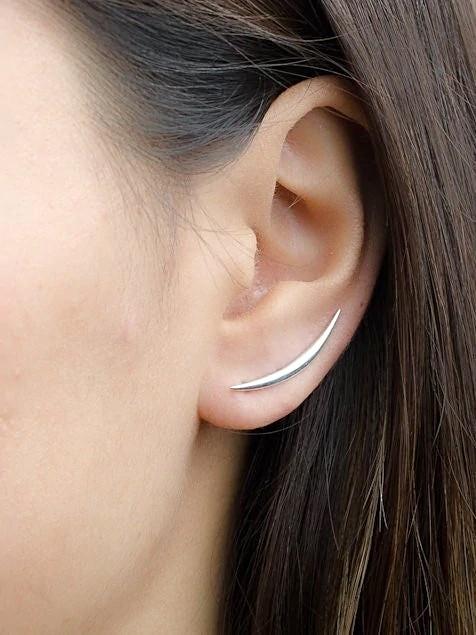 Andiee Ear Climber - St Silver ShinyPairankorBackUpItemsLunai Jewelry