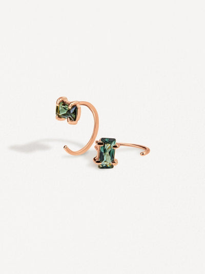 Aracely Danty Huggie Hoop Earrings - 18K Rose Gold PlatedBackUpItemsBirthstone giftLunai Jewelry