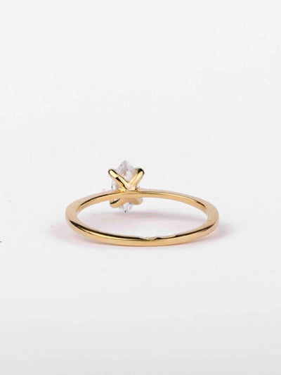 Ashlee Solitaire Ring - 24K Gold Vermeil4USAnniversary RingBackUpItemsLunai Jewelry