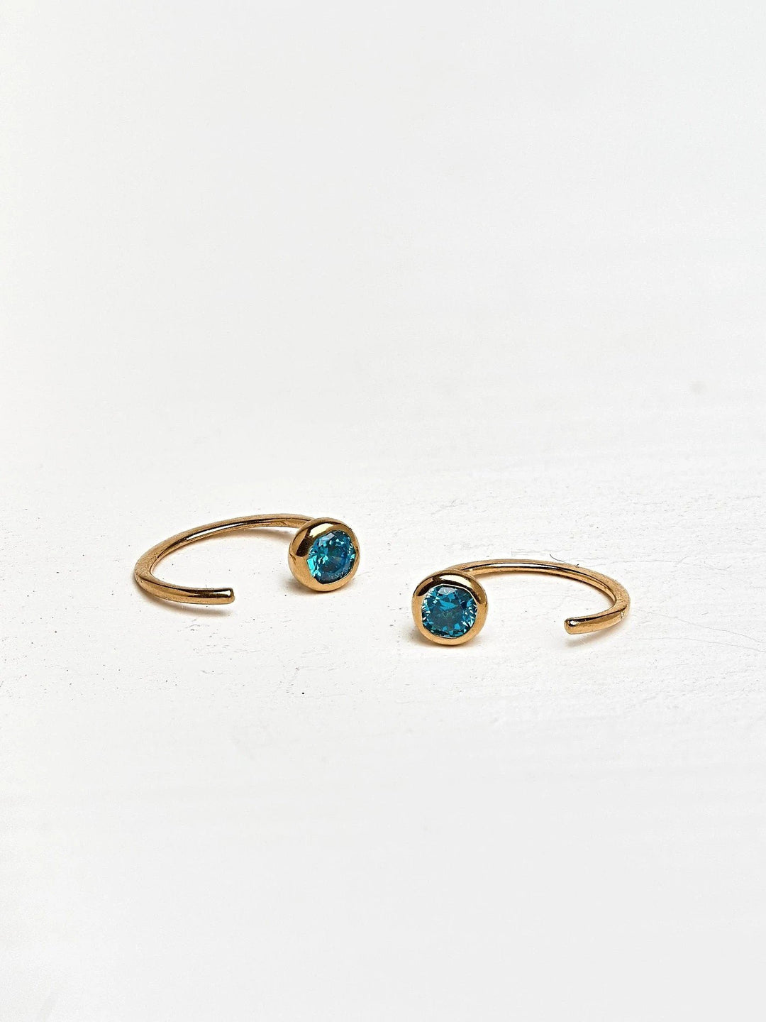 Azur Hoop Earrings - 24K Gold PlatedBackUpItemsBirthstone EarringsLunai Jewelry