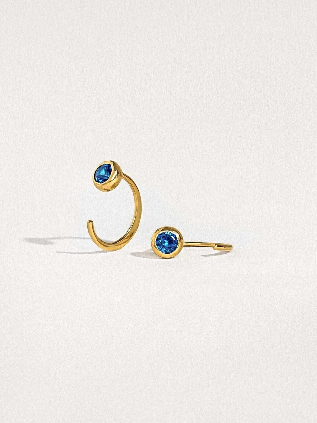 Azur Hoop Earrings - 24K Gold PlatedBackUpItemsBirthstone EarringsLunai Jewelry