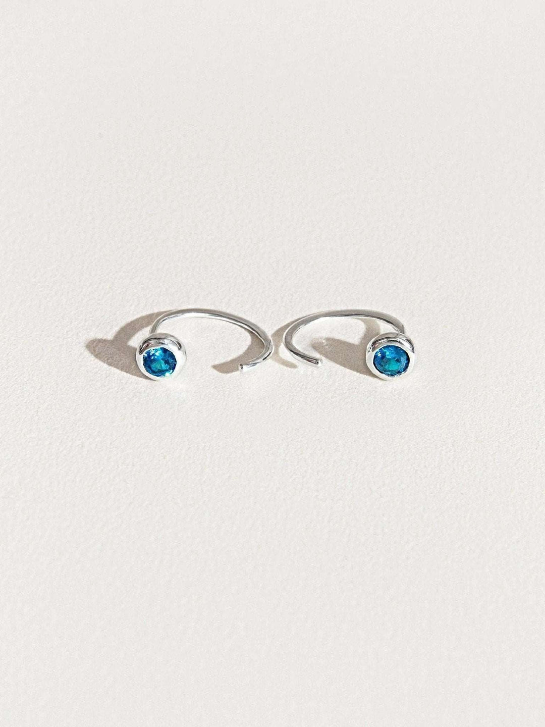 Azur Hoop Earrings - 925 Sterling SilverBackUpItemsBirthstone EarringsLunai Jewelry