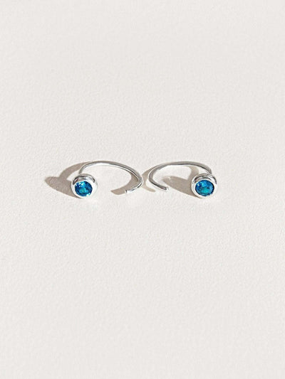 Azur Hoop Earrings - 925 Sterling SilverBackUpItemsBirthstone EarringsLunai Jewelry