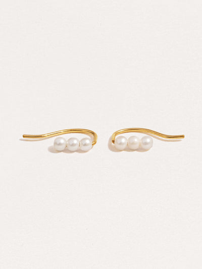 Babette Minimal Ear Climber - Yellow Gold FilledPairBackUpItemsBlack Friday GiftLunai Jewelry