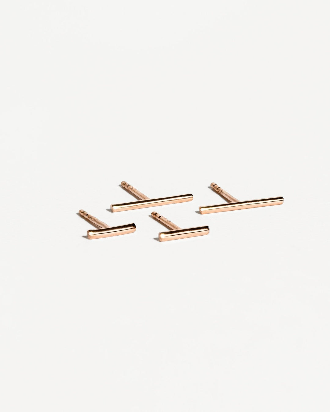 Balda Bar Stud Earrings Set - 18K Rose Gold PlatedBackUpItemsBar Stud EarringsLunai Jewelry