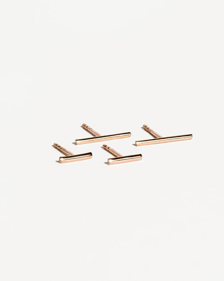 Balda Bar Stud Earrings Set - 18K Rose Gold PlatedBackUpItemsBar Stud EarringsLunai Jewelry