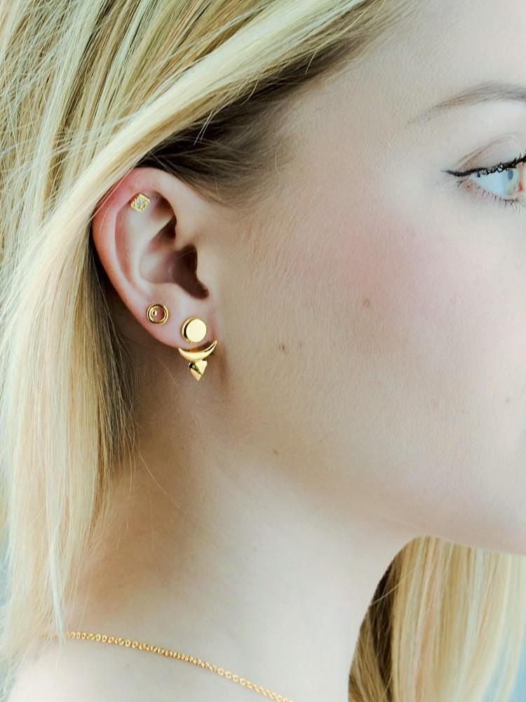 Baobas Ear Jacket - 24K Gold PlatedParBackUpItemsBridesmaid GiftLunai Jewelry