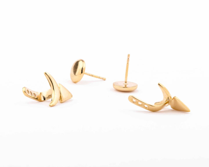 Baobas Ear Jacket - 24K Gold PlatedParBackUpItemsBridesmaid GiftLunai Jewelry